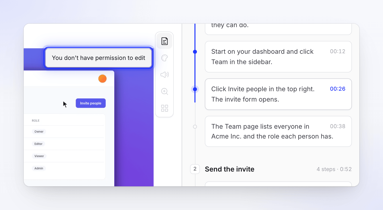 A greyed-out Style tab with the tooltip You don't have permission to edit.